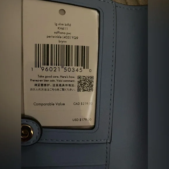 Kate Spade Blue Saffiano Leather Wallet - Picture 3 of 7